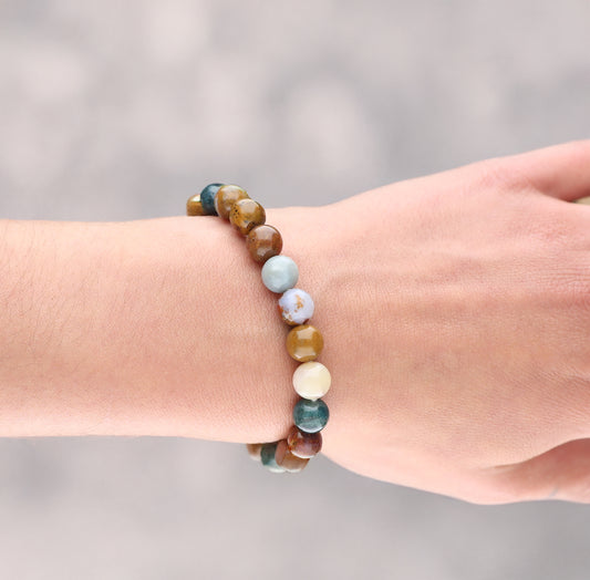 Ozeanjaspis Kugelarmband | 8 mm