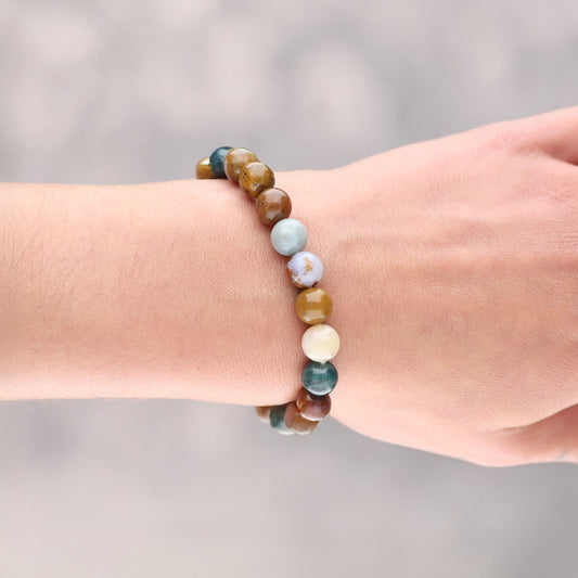 Ozeanjaspis Kugelarmband | 8 mm