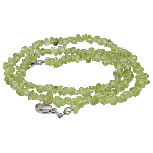 Peridot Splitterkette | 45+5 cm Verlängerung mit Verschluss