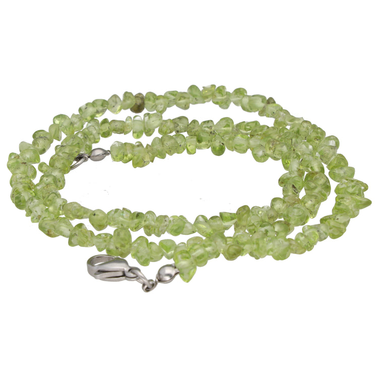 Peridot Splitterkette | 45+5 cm Verlängerung mit Verschluss