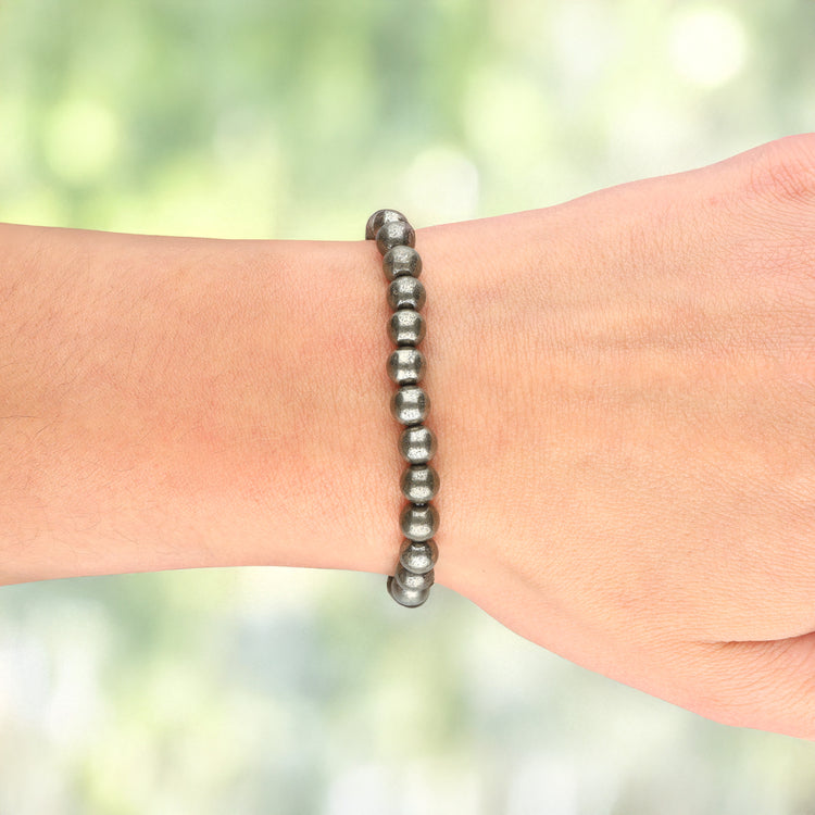 Pyrit Kugelarmband | 6 mm