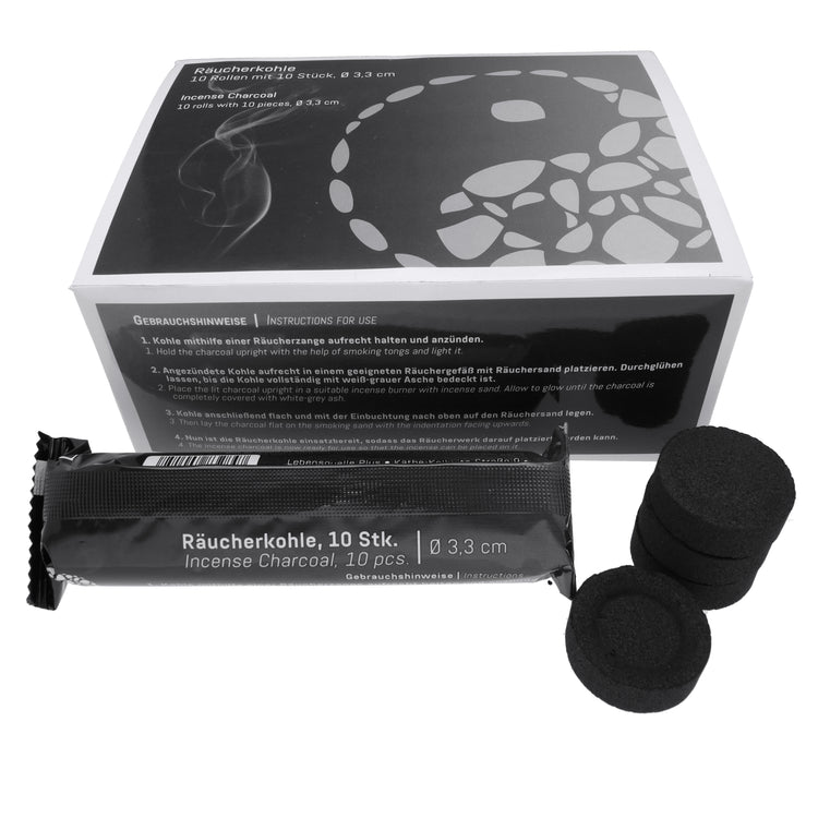 Selbstzündende Räucherkohle Ø 33 mm | 100 Stück - 1 Karton