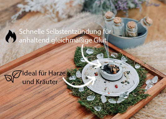 Räucherkohle Ø 3,3 cm | 3 x 10 Stück