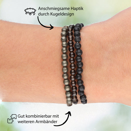 Rauchquarz Mini-Kugelarmband | 4 mm