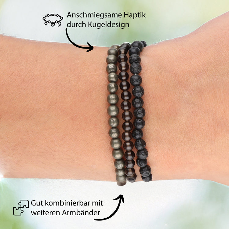 Rauchquarz Mini-Kugelarmband | 4 mm