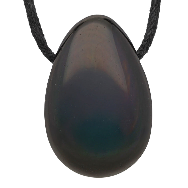 Pendentif goutte en obsidienne arc-en-ciel