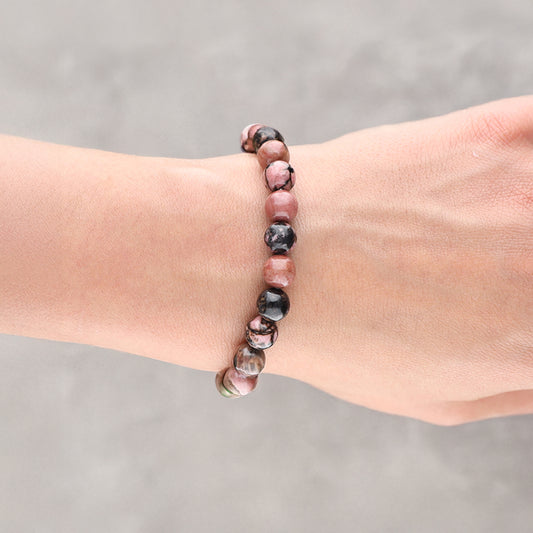Rhodonit Kugelarmband | 8 mm