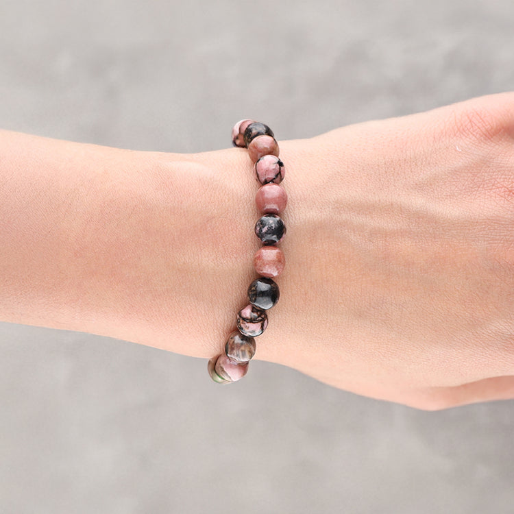 Rhodonit Kugelarmband | 8 mm