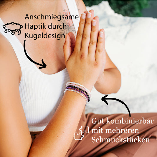 Rosenquarz Mini-Kugelarmband | 4 mm