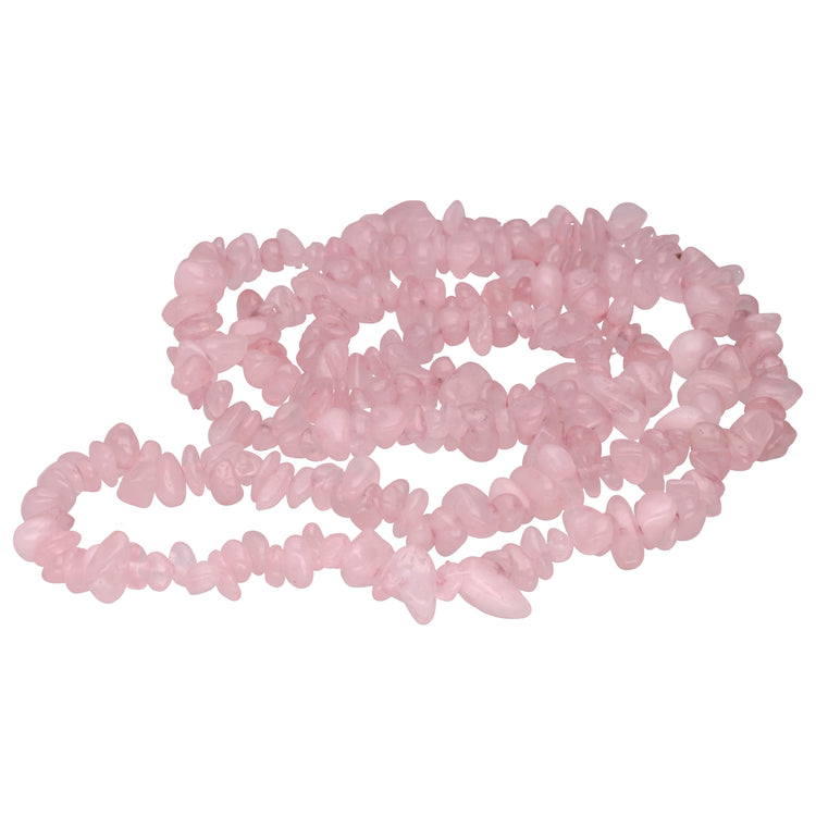 Collana di schegge di quarzo rosa | 80 cm