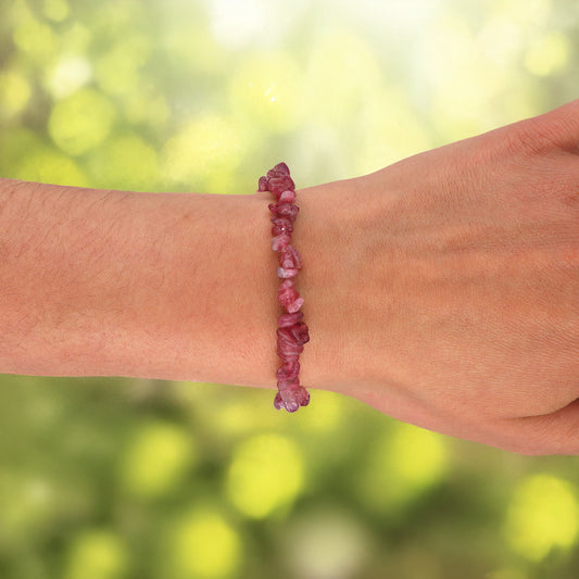 Turmalin, rot (Rubellit) Splitterarmband