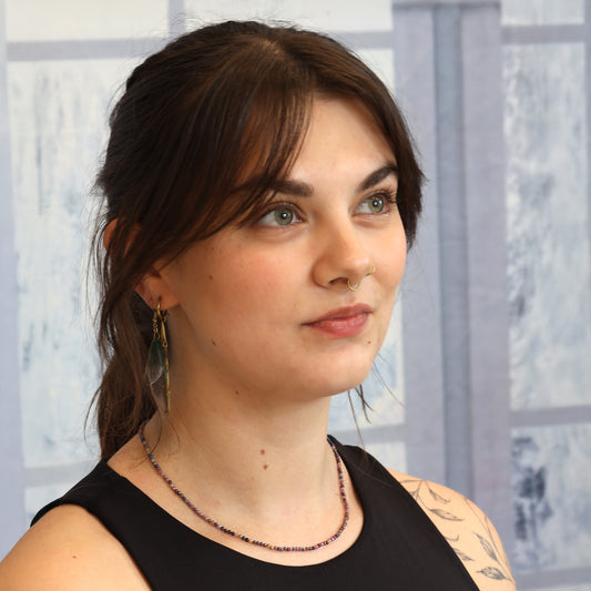 Rubin-Saphir | Hochwertige Halskette | 2 mm