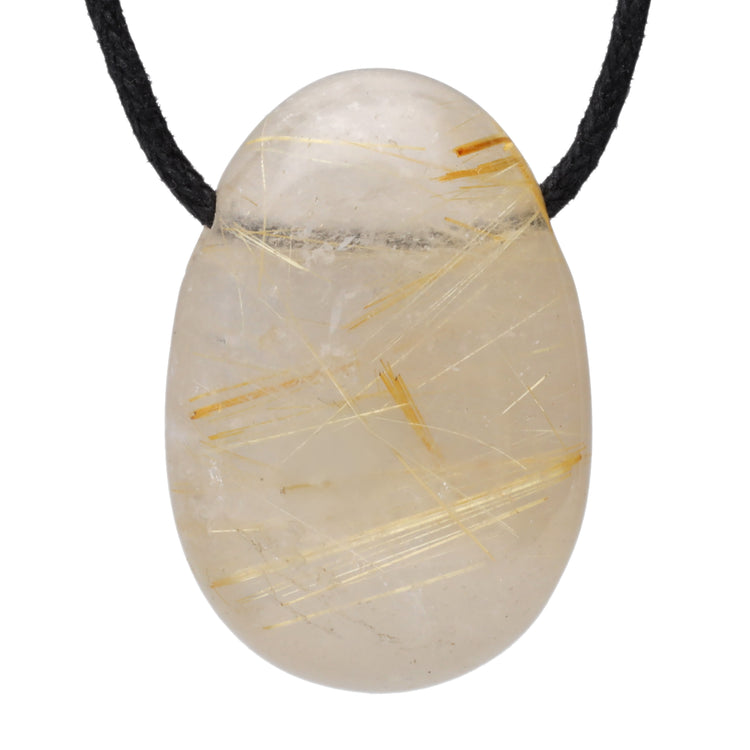 Colgante gota de cuarzo rutilado