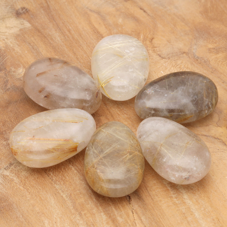 Colgante gota de cuarzo rutilado