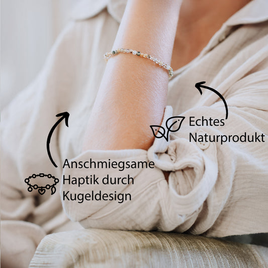 Rutilquarz Mini-Kugelarmband | 4 mm