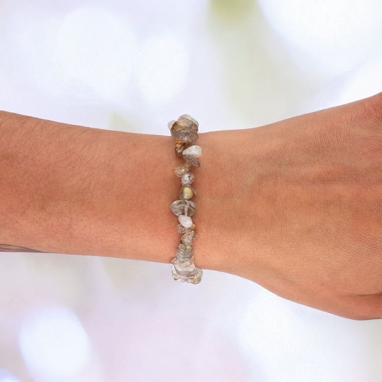 Pulsera de chips de cuarzo rutilado