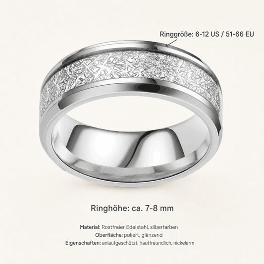 Edelstahl Ring Silber – Schlichter Unisex Ring, poliert