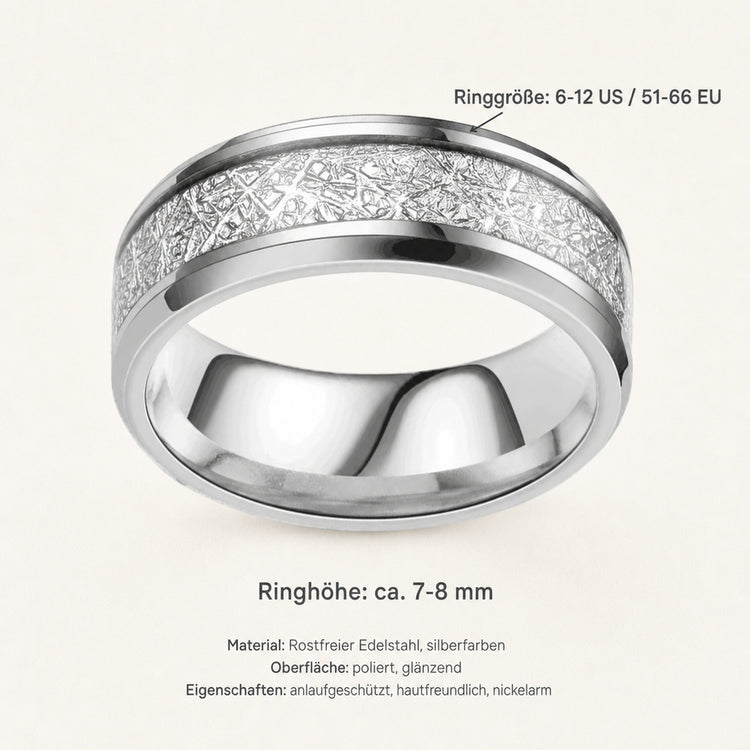 Edelstahl Ring Silber – Schlichter Unisex Ring, poliert