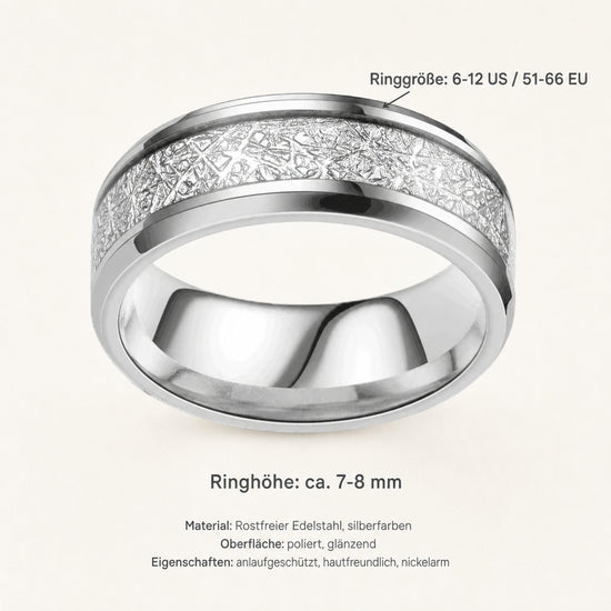 Edelstahl Ring Silber – Schlichter Unisex Ring, poliert