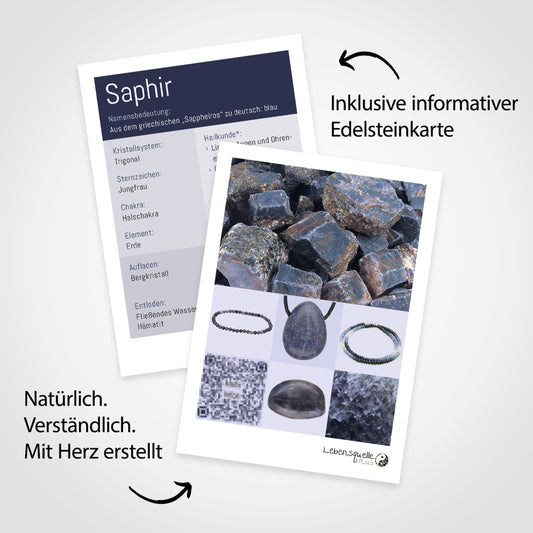 Pierre roulée en saphir