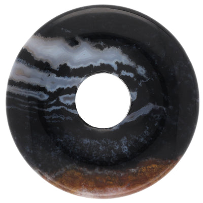 Colgante donut de sardónice | Colgante de 30 mm + cordón de algodón