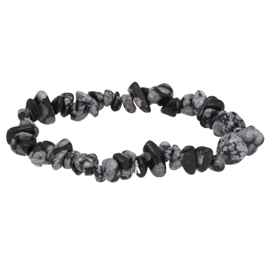 Schneeflockenobsidian Splitterarmband