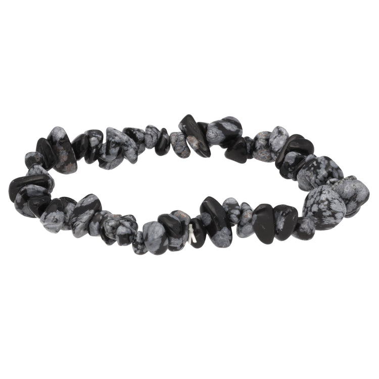 Schneeflockenobsidian Splitterarmband