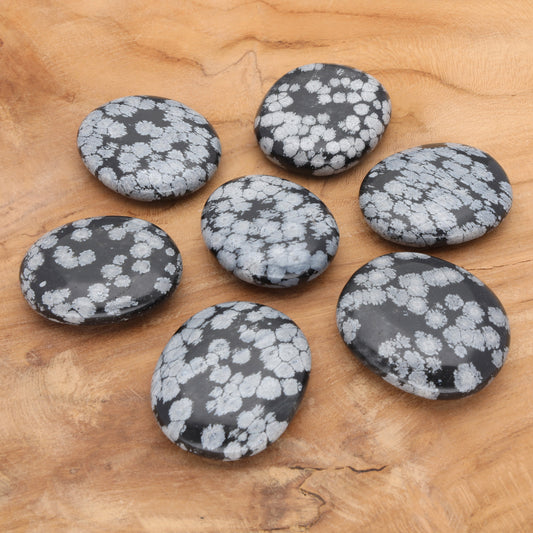 Schneeflockenobsidian Scheibenstein