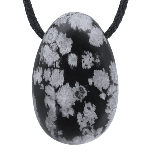 Schneeflockenobsidian Tropfenanhänger