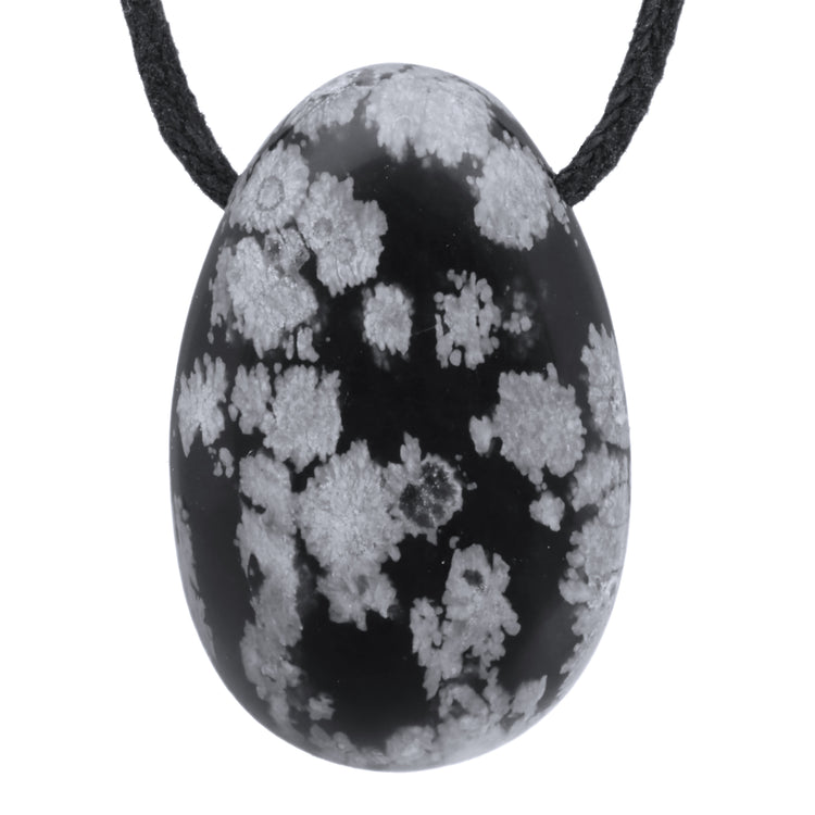 Colgante gota de obsidiana nevada