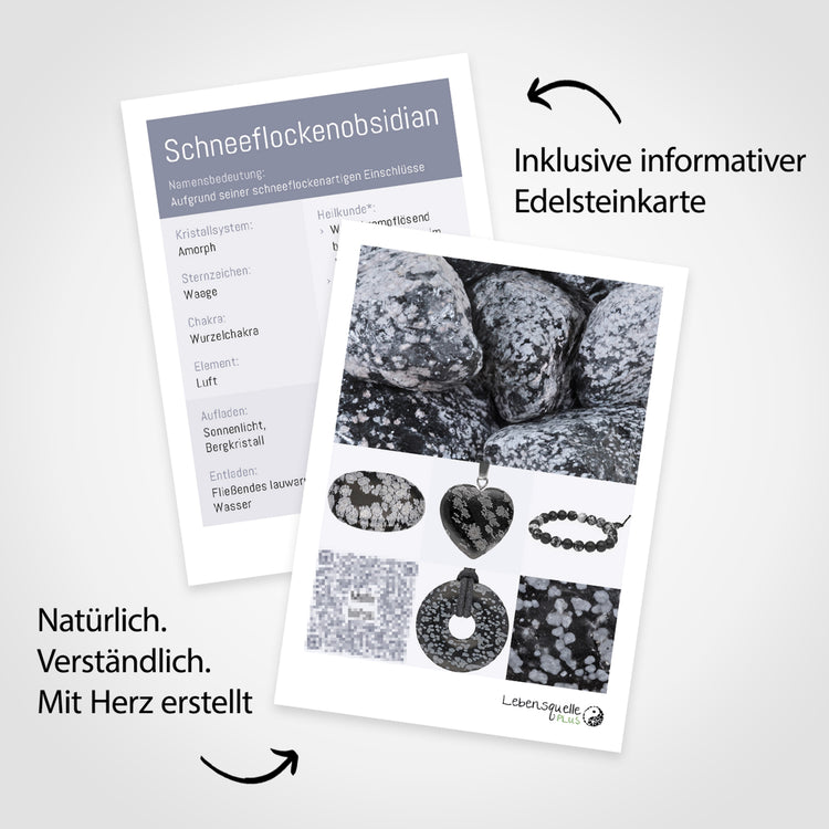 Schneeflockenobsidian Trommelstein