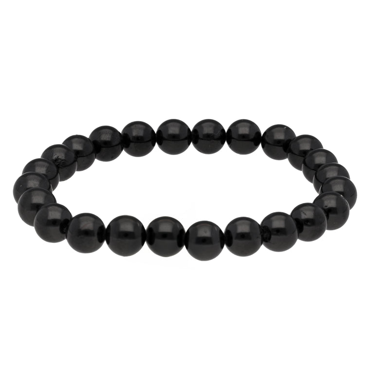 Turmalin, schwarz (Schörl) Kugelarmband | 8 mm