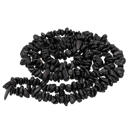 Turmalin, schwarz (Schörl) Splitterkette | 90 cm