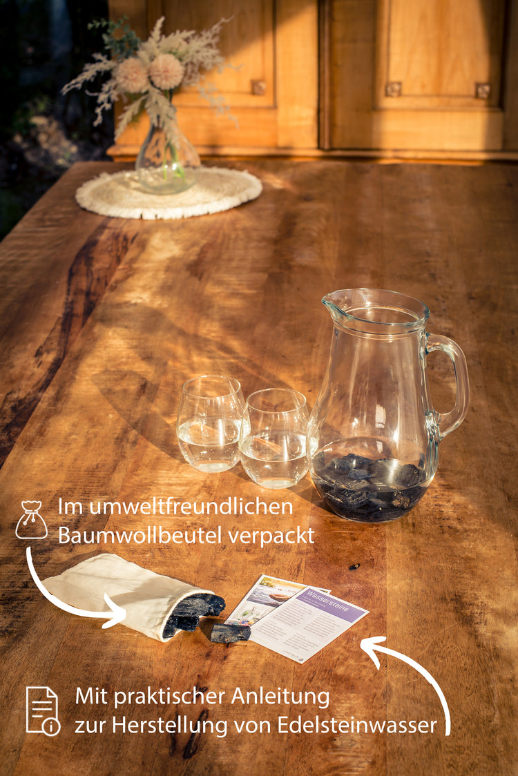 Turmalin, schwarz (Schörl) Wassersteine