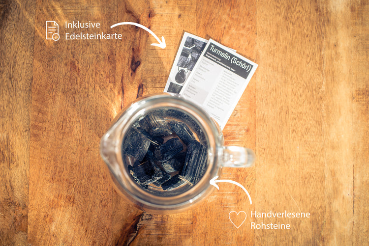 Turmalin, schwarz (Schörl) Wassersteine