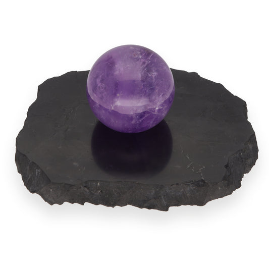 Amethyst Kristallkugel | Inklusive Plexiglashalter