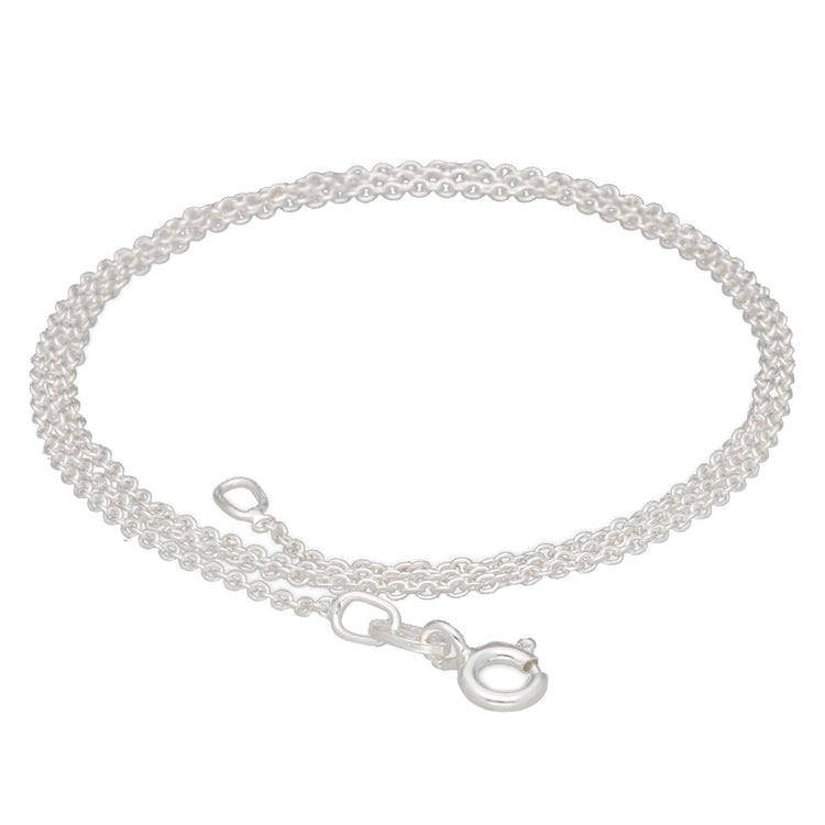Granat Solitär-Anhänger mit Kette | 925er Silber | 45 cm