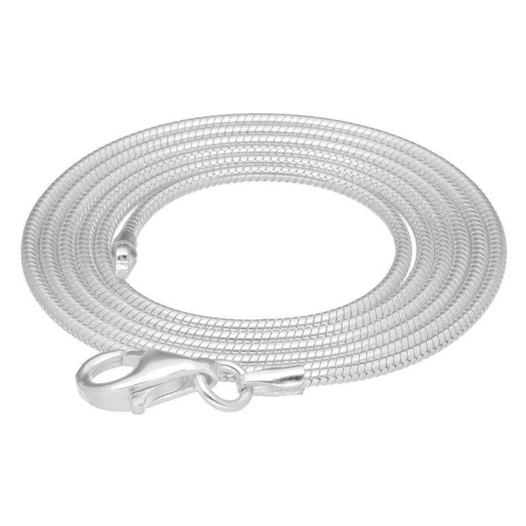 Feine Silberkette aus 925er Silber | 40, 45 oder 50cm | Schlangenkette mit Verschluss