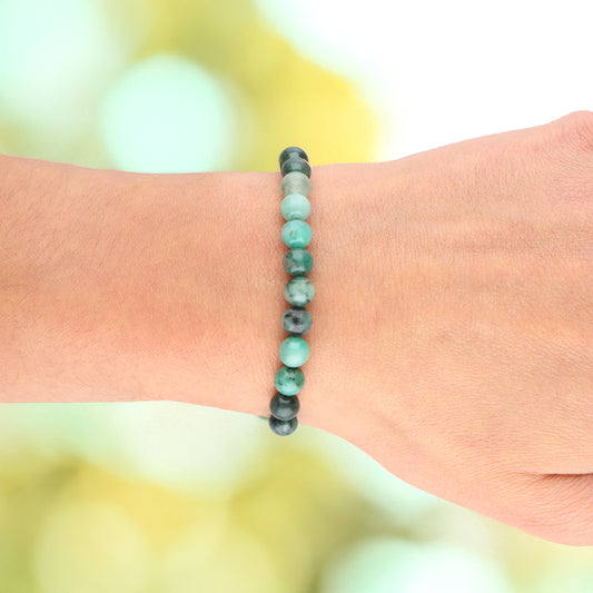 Smaragd Kugelarmband | 6 mm