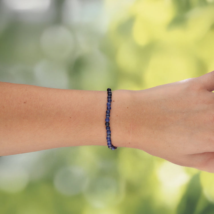 Pulsera de mini bolas de sodalita | 4 mm