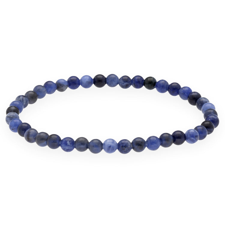 Pulsera de mini bolas de sodalita | 4 mm
