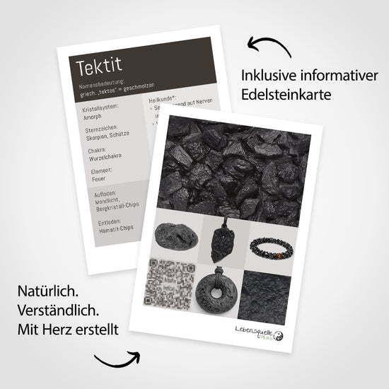 Tektit Edelsteinkarte – im Lieferumfang enthalten