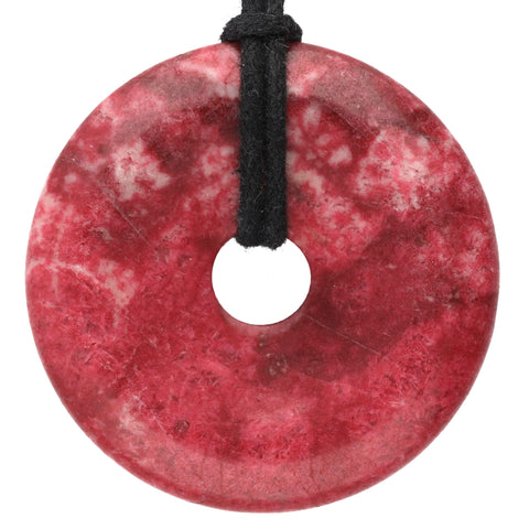 Thulit Donut | 40 mm Anhänger + Baumwollband