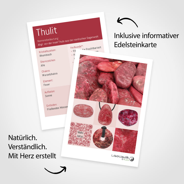 Thulite Tumbled Stone