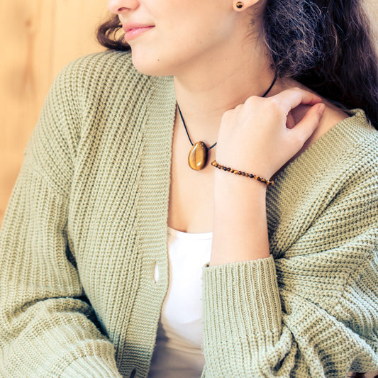 Tigerauge Mini-Kugelarmband | 4 mm