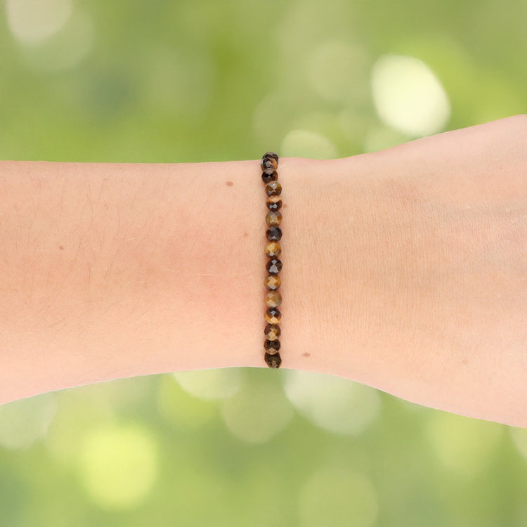 Tigerauge | facettiertes Armband | 4 mm