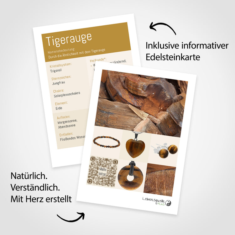 Ciondolo Croce in Occhio di Tigre