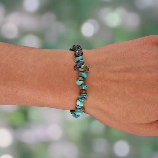 Türkis, natur Splitterarmband