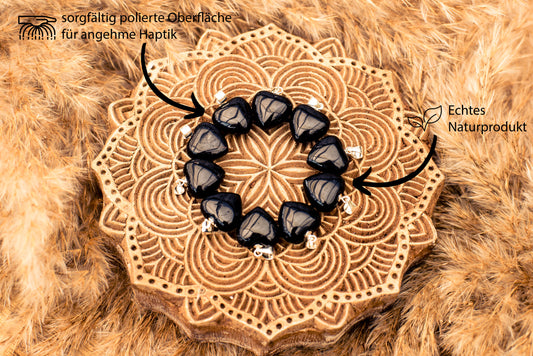 Turmalin (Schörl) Herzanhänger | 2x2 cm