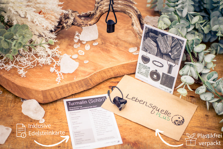 Kleiner Turmalin (Schörl) Rohsteinanhänger